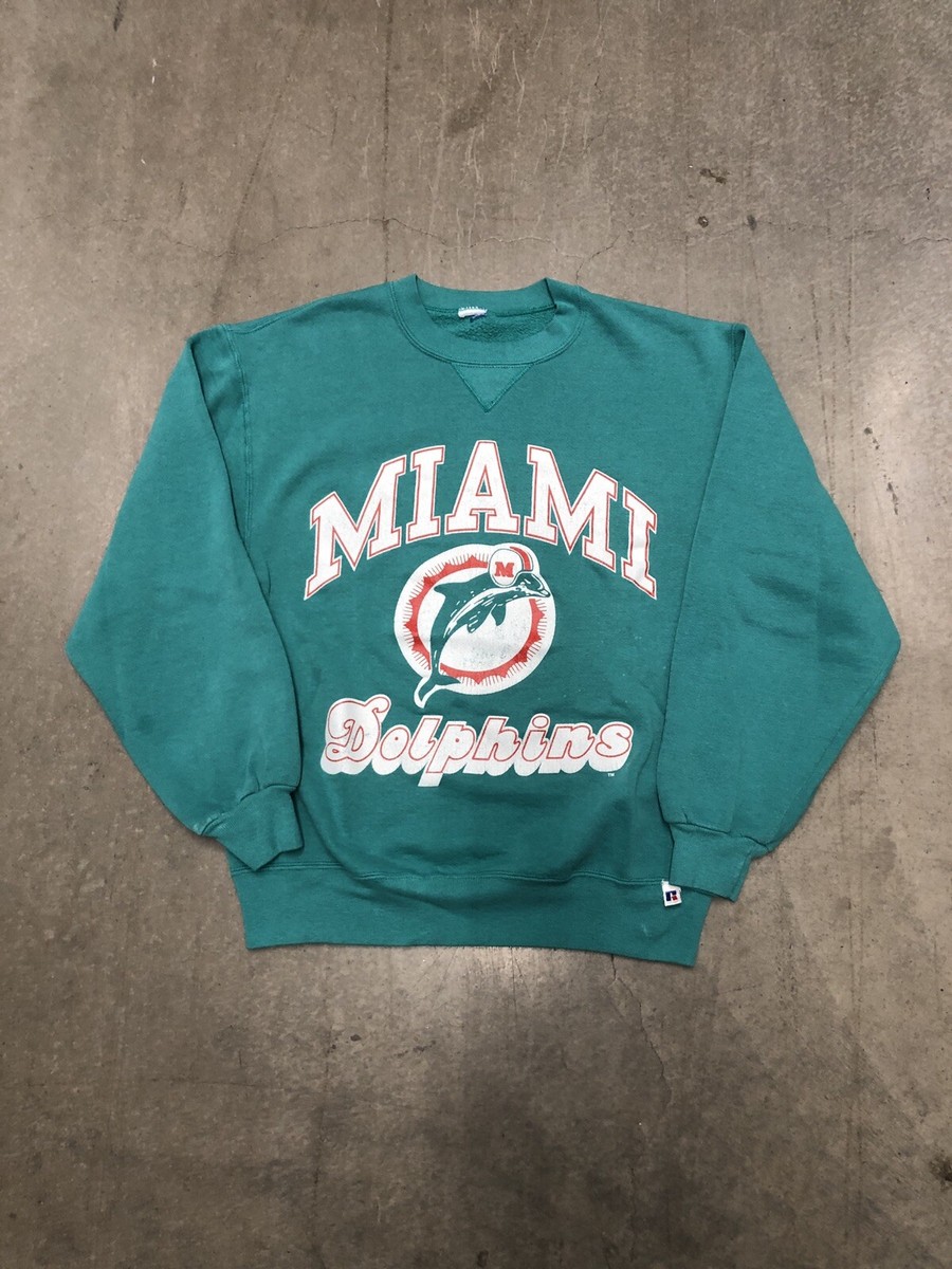 Vintage 90's Miami Dolphins Russell Athletic Team Logo Sweatshirt