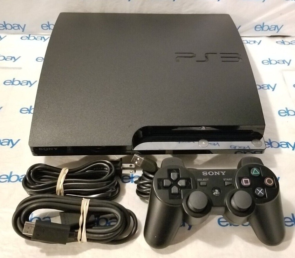 Sony PlayStation 3 PS3 Slim Console 160GB (3001A) w/Controller