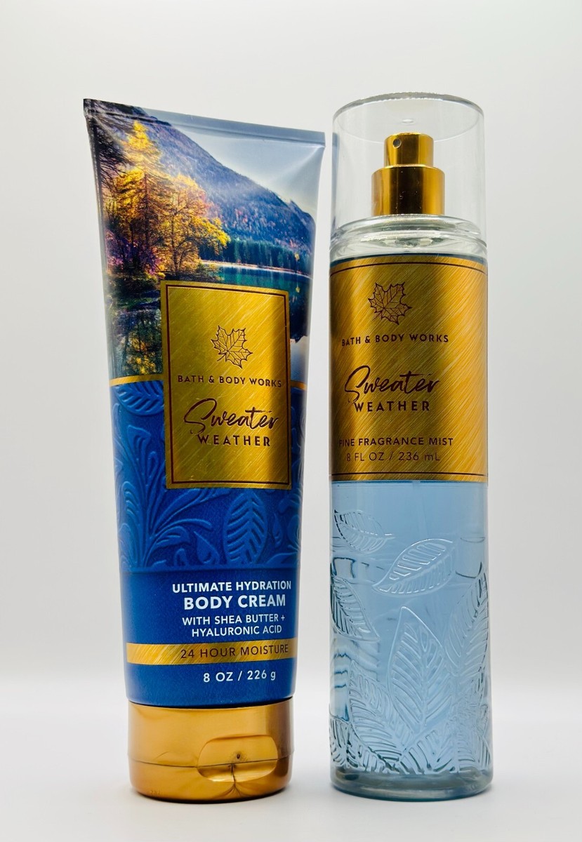 Bath & Body Works Sweater Weather Cream And Spray Mist Set | eBay