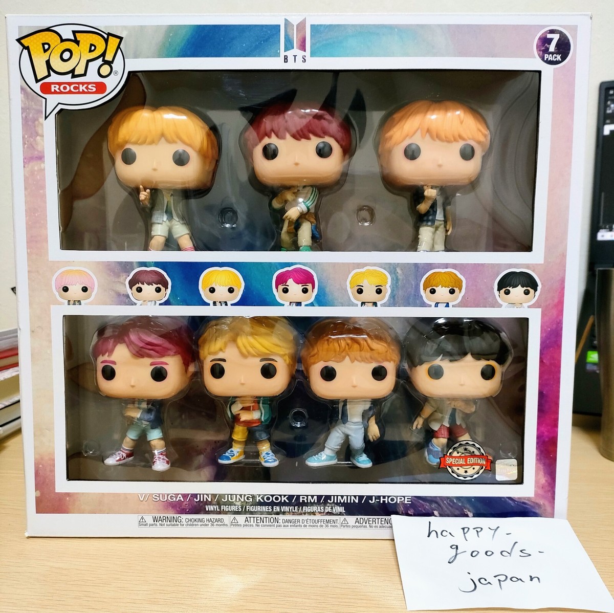 BTS Funko Pop ! 7 Pack Rocks Figure Kpop Musician Group Idol