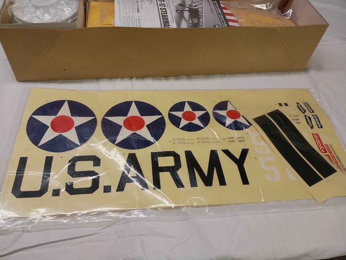 KYOSHO PT 17 STEARMAN 40 R/C AIRPLANE ARF BALSA 49.5 WS VINTAGE