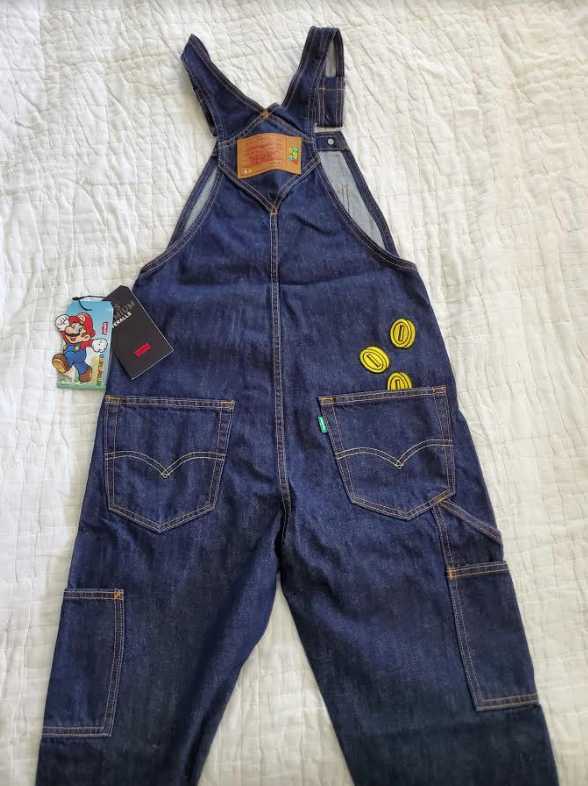 NEW MEN'S XS S L XL XXL LEVI'S X SUPER MARIO JEAN OVERALLS | eBay