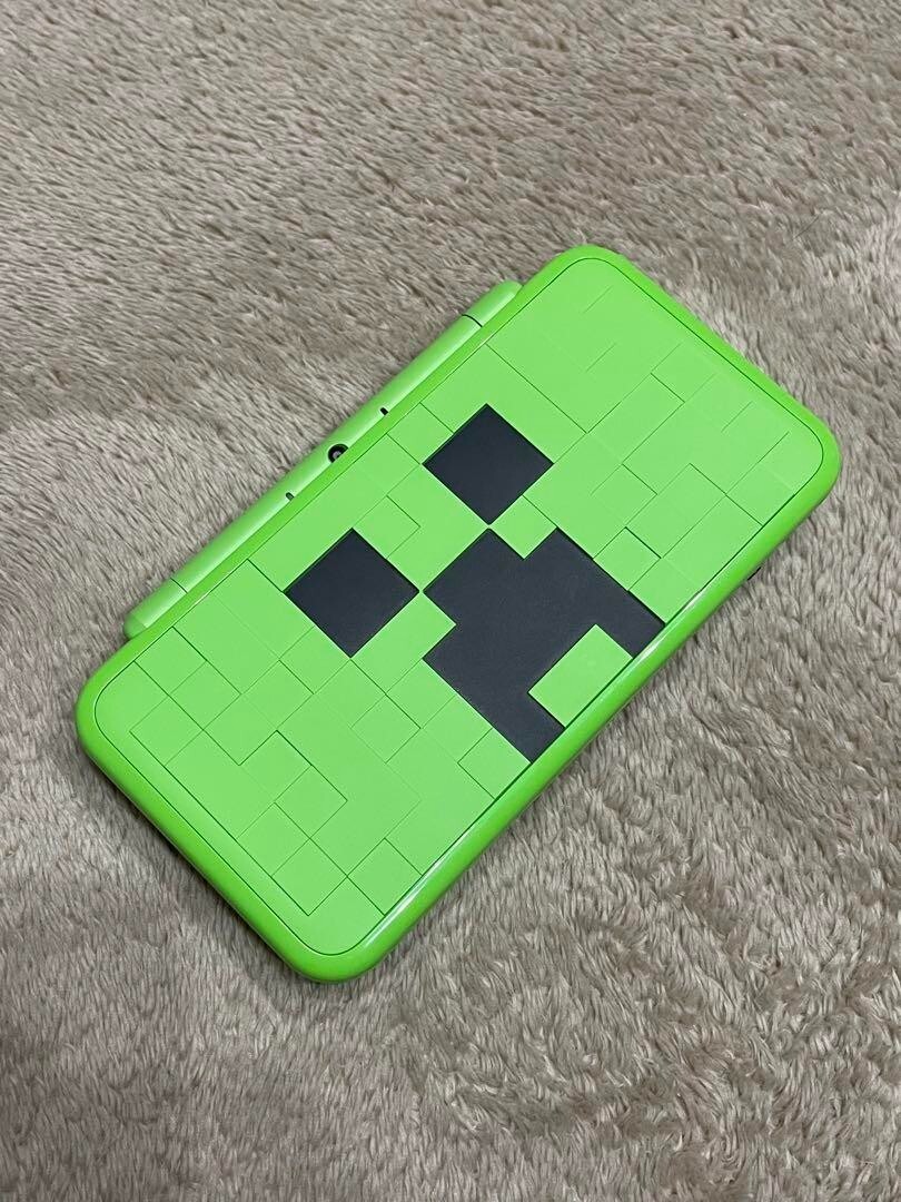 New Nintendo 2DS XL LL Minecraft Creeper Console Stylus Working