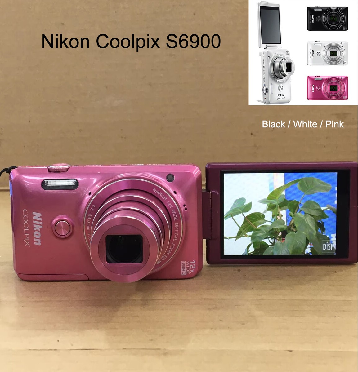 Nikon Coolpix S6900 16 MP 12x Optical Zoom Compact Digital Camera
