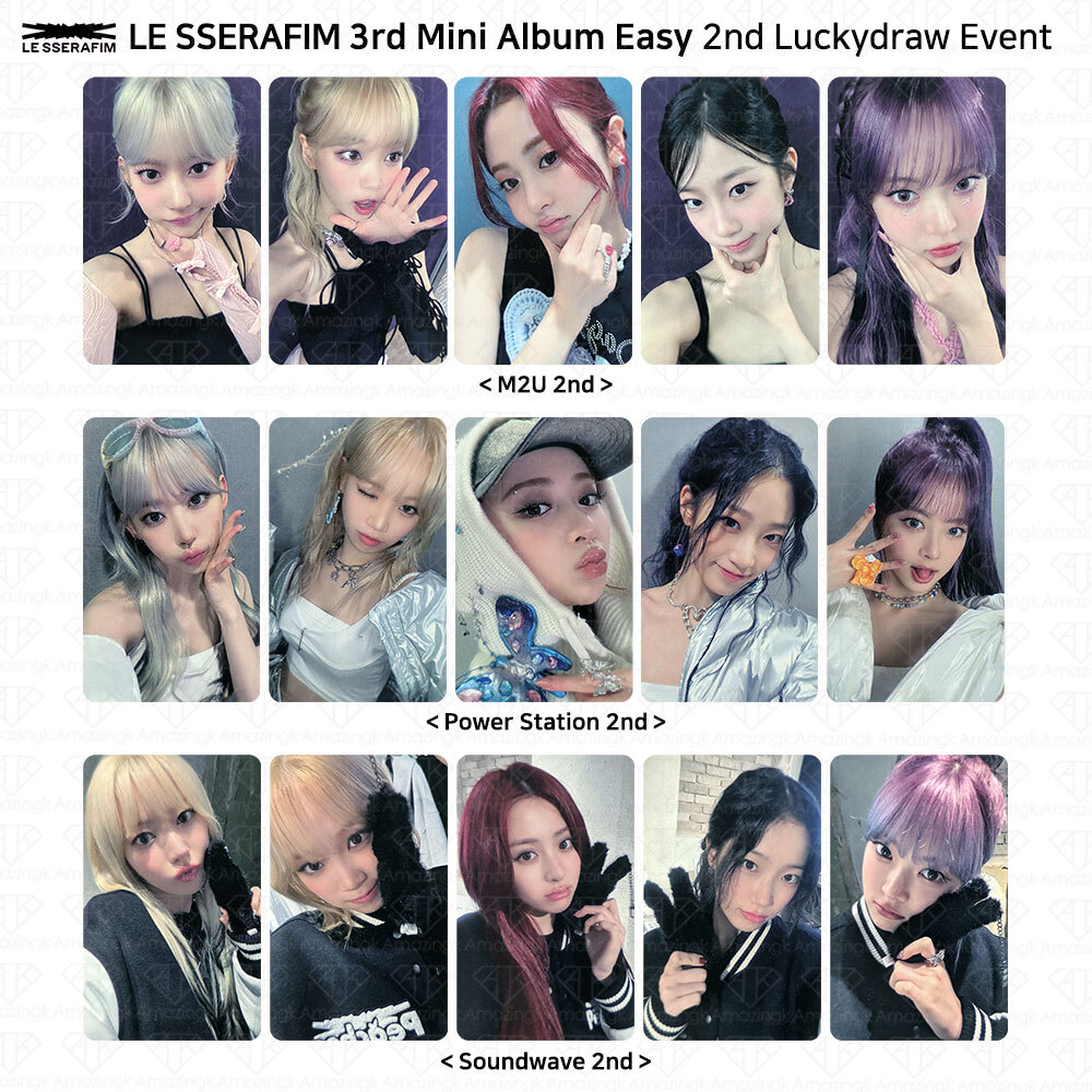 Le Sserafim 3rd Mini Album Easy 2nd Lucky Draw Photocard M2U PS