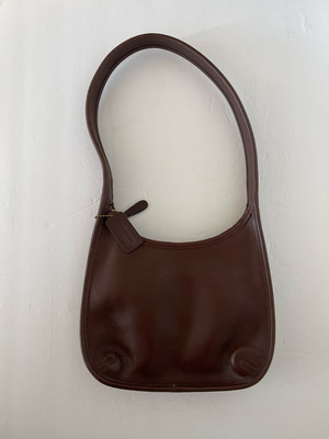 VTG COACH Ergo Vintage Mini Zip Shoulder Bag Mahogany Brown J7D