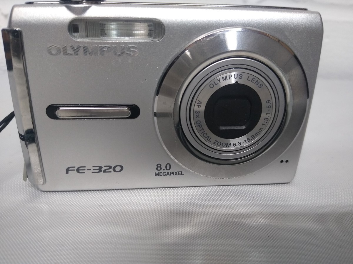 Digital Camera Olympus FE-320 8.0 MP W Battery & SD Card (NO