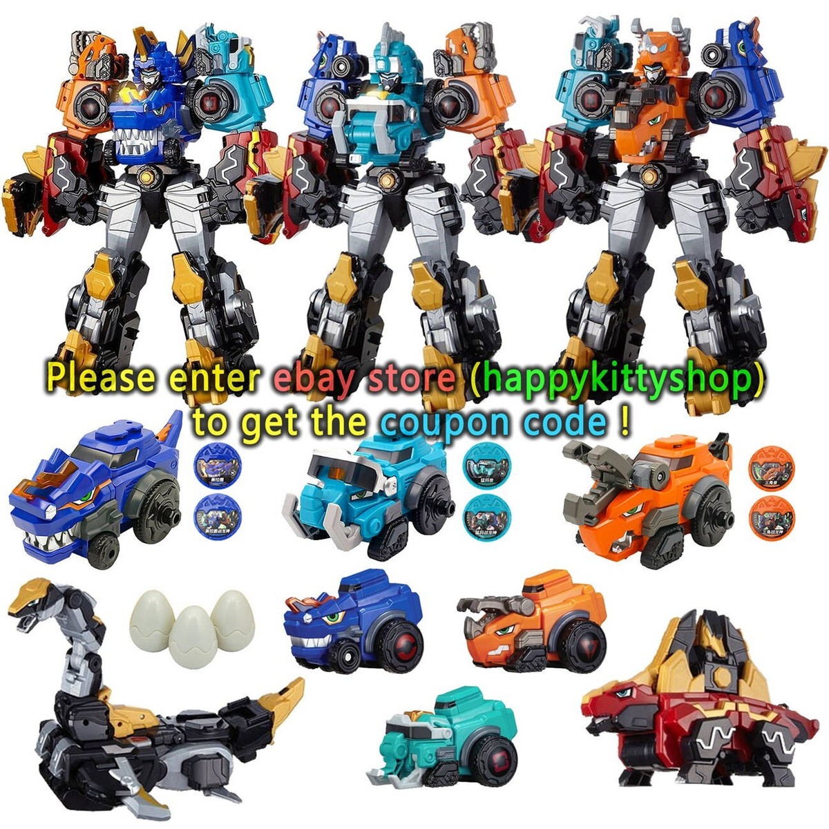 Dino Core 8 Figures Set Ultra D-Saber Mammoth Cerato Tri PLESIO