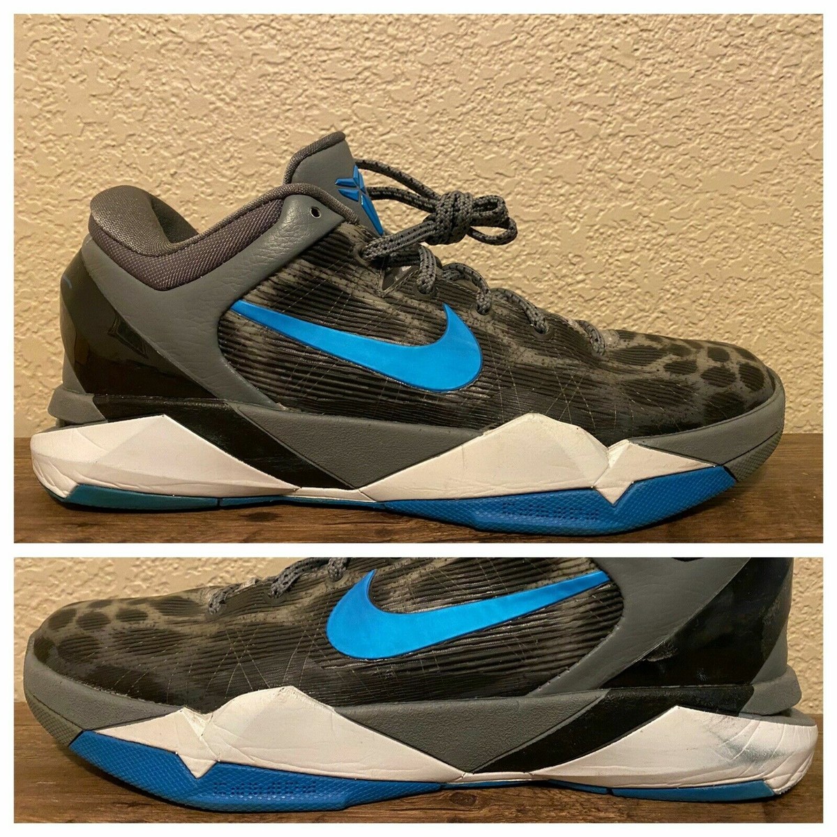 Nike Zoom Kobe 7 VII CHEETAH Wolf Grey/Photo Blue-Black Cool