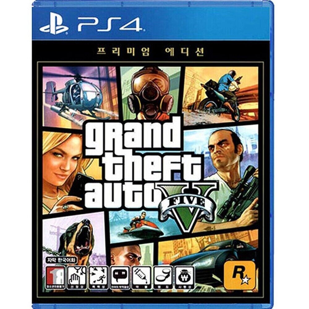 PS4 Grand Theft Auto V Five GTA 5 Premium Edition Korean English