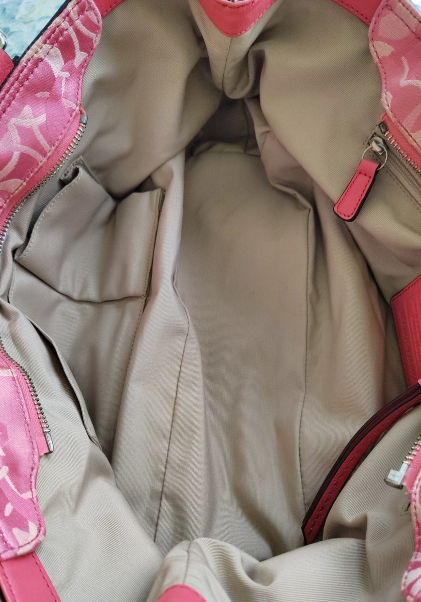 Coach LARGE F14492 Pink Soho Y2K Signature C Canvas Pleated