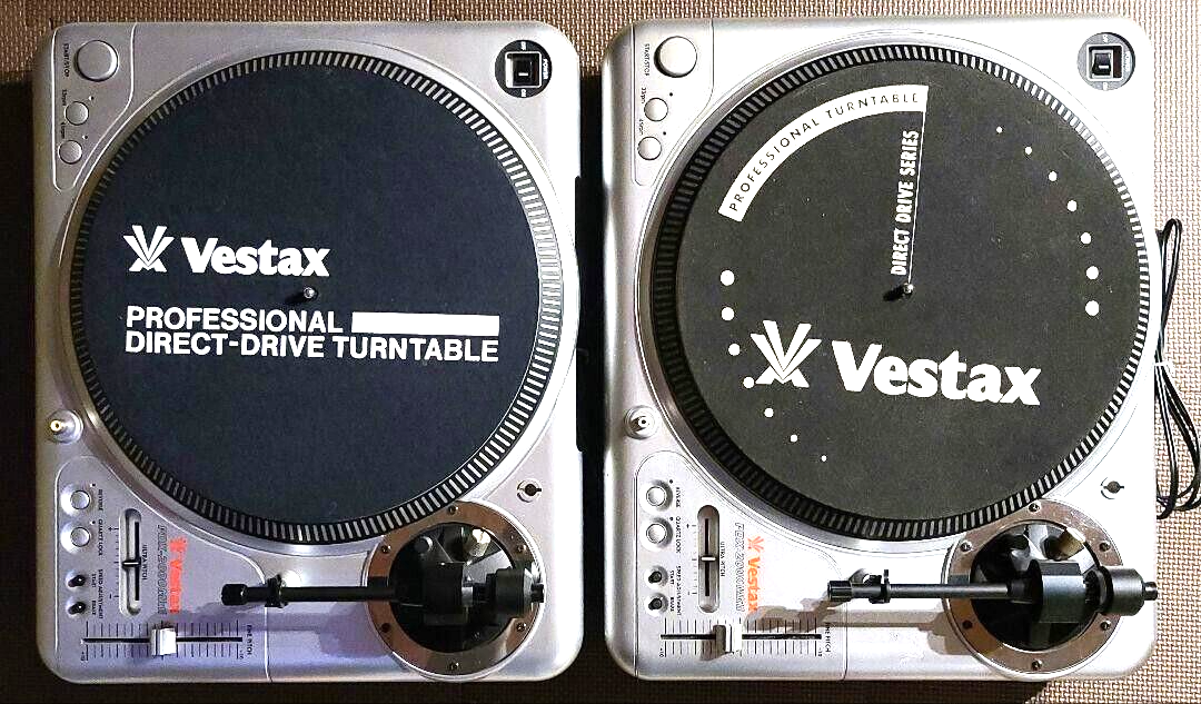 Vestax PDX-2000MK2 Pair Direct Drive DJ Turntable System PDX 2000