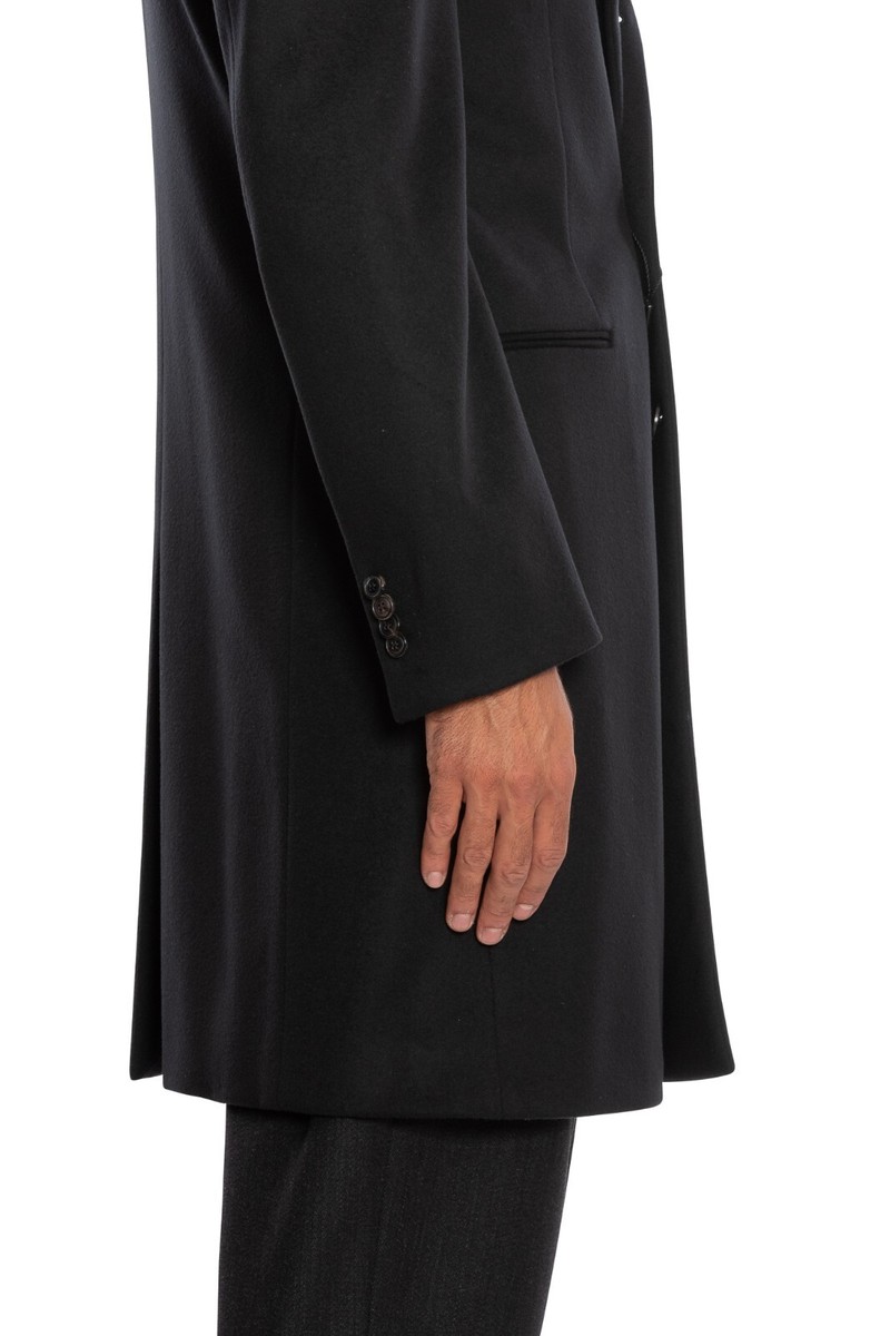 $3900 GIORGIO ARMANI Black Label Wool Cashmere Long Coat Black 38