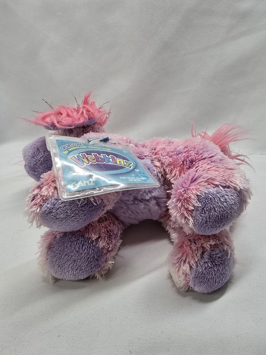 Ganz Webkinz Pink Purple Pizzazzy Puppy Dog HM635 Stuffed Plush