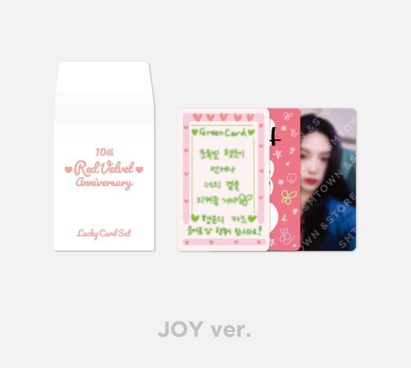 Red Velvet 10TH ANNIVERSARY SMTOWN OFFICIAL GOODS LUCKY CARD SET +