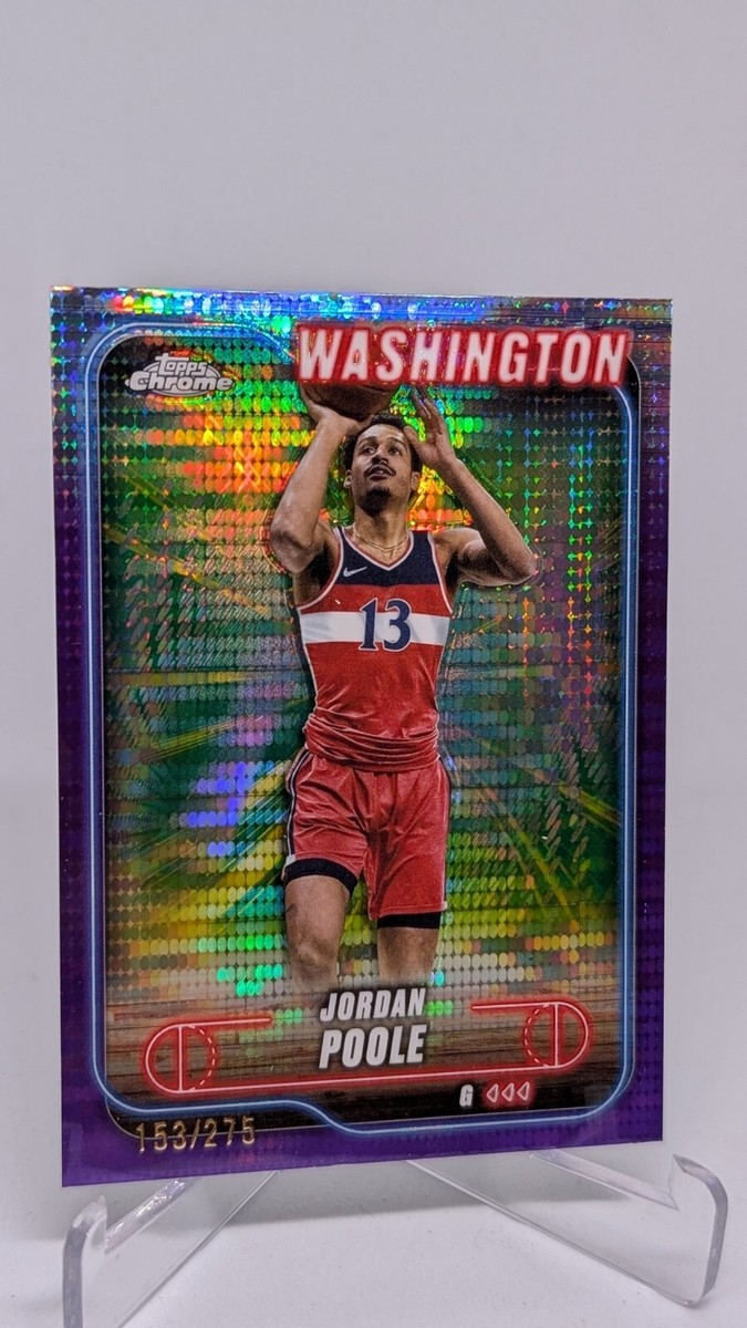 2024-25 Topps Chrome Basketball Jordan Poole #8 Purple Sonar