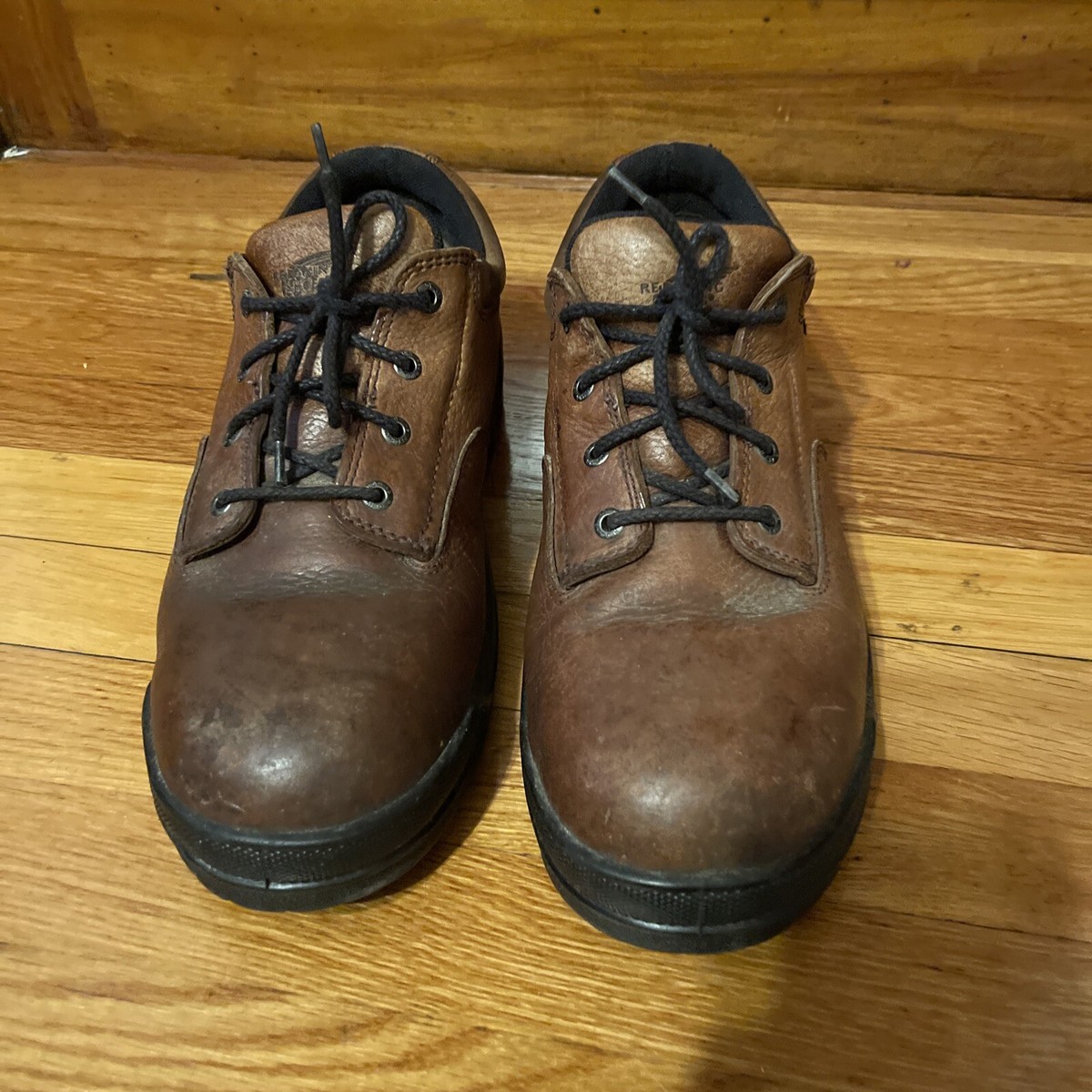 RED WING MEN'S BROWN LEATHER SAFETY WORK SHOES EH 111 Sz US 11EE