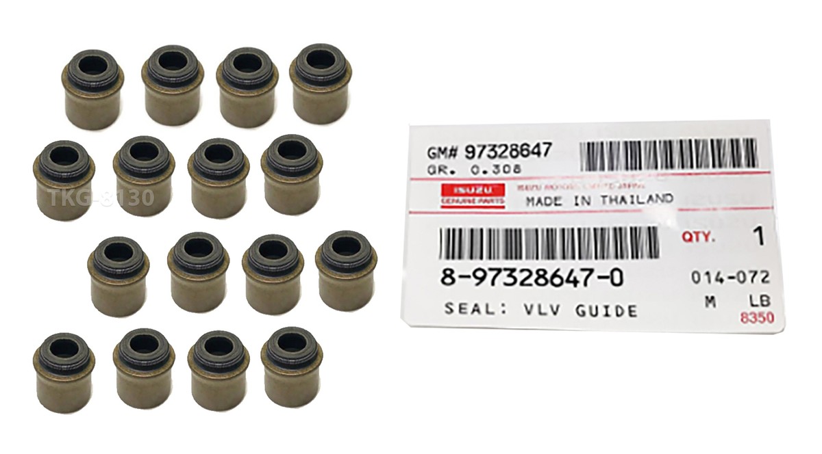 16 X Valve Guide Seal 8973286470 For Isuzu Dmax 4JK1 4JJ1 2007