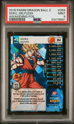 Dragon Ball Z TCG 2016 Panini Awakening - DR04 Goku PSA 9 Dragon