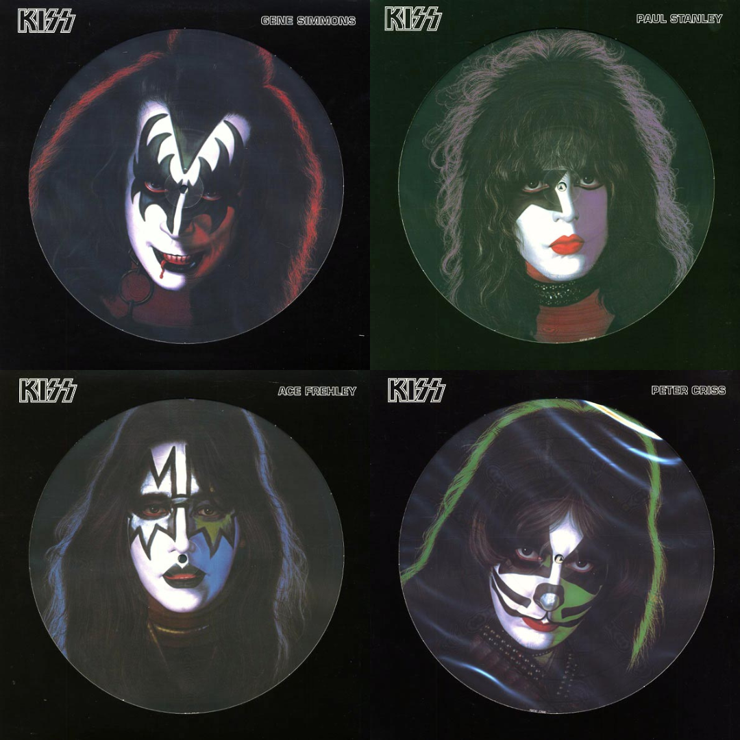 Kiss Picture Disc Set 4 Vinyl LP Gene Simmons, Paul Stanley, Ace