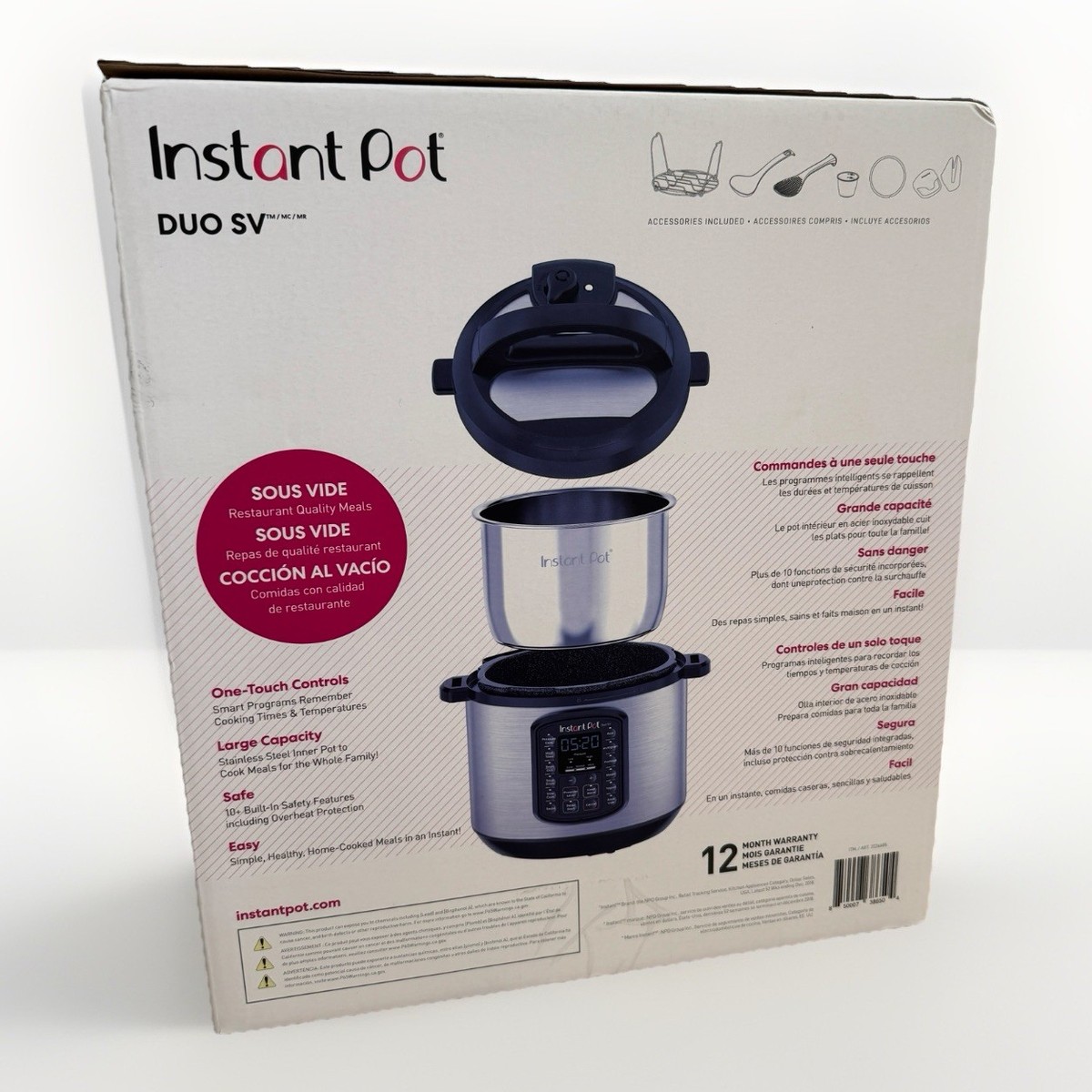 Instant Pot DUO SV 6-Quart 9-in-1 Multi-Use Pressure Cooker With