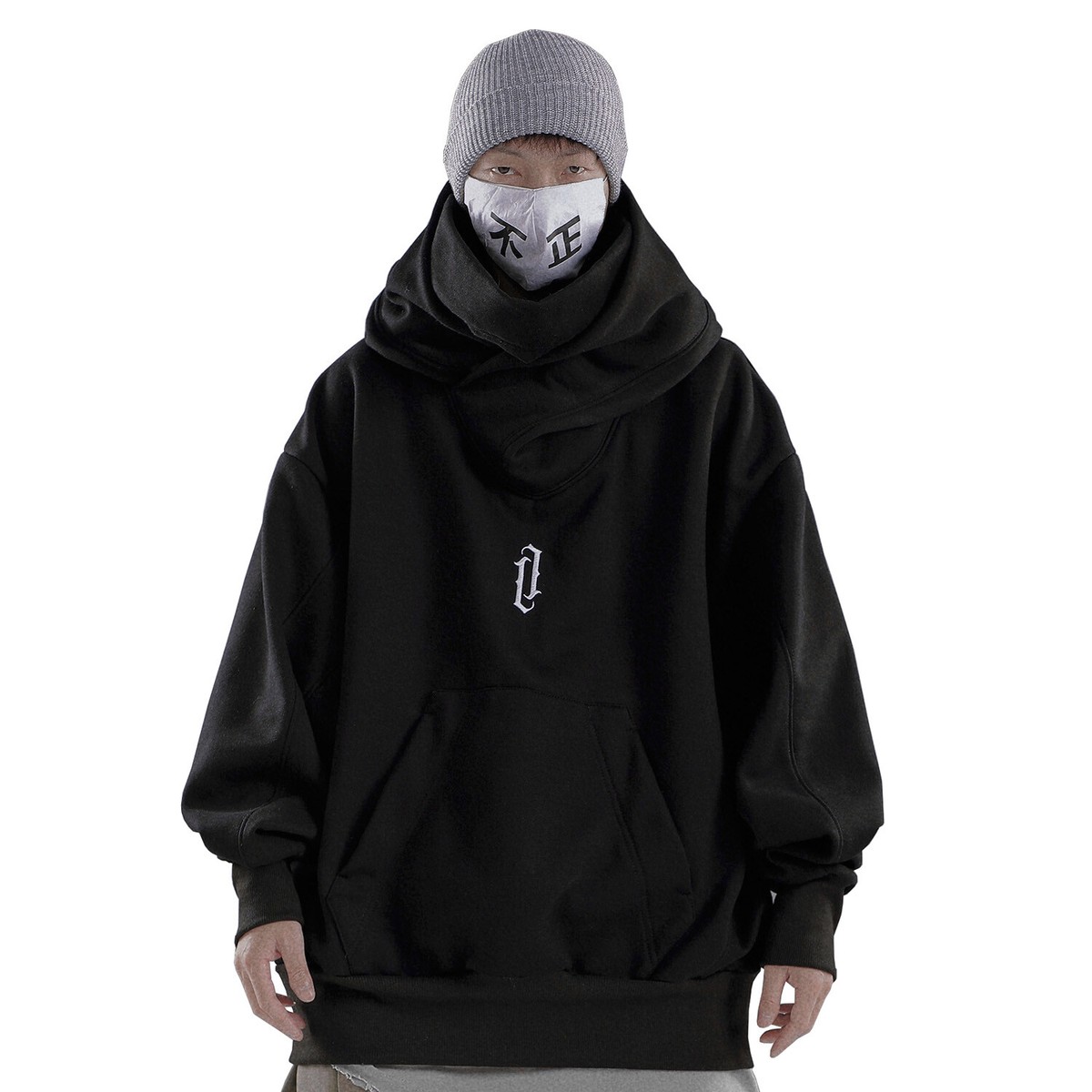 Niepce Men's Deadly Assassin Hoodie Japanese High Neck Winter