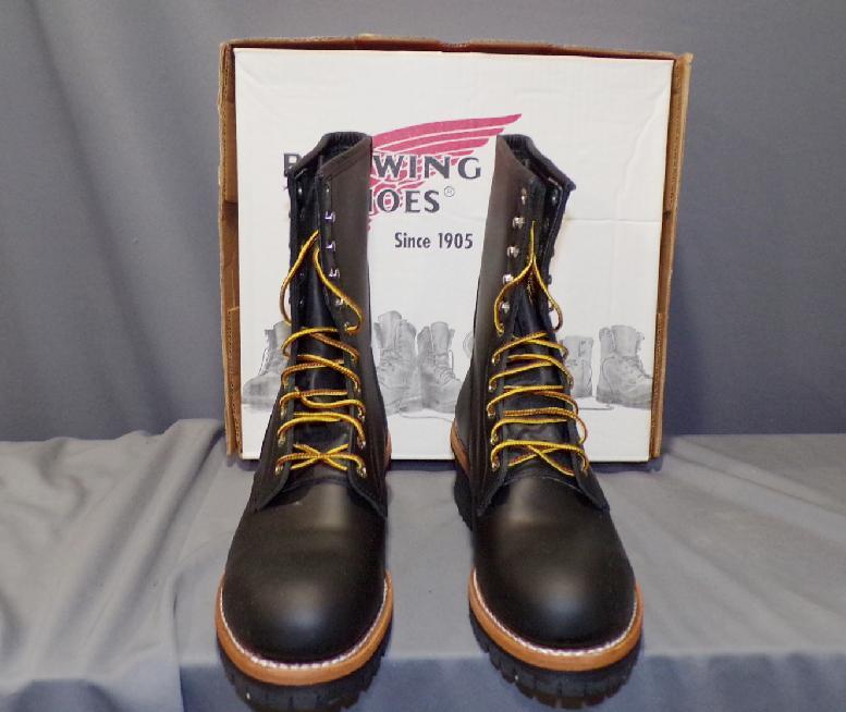 GREAT RED WING Made in USA 2218 BLACK Logger Work Boots MANY SIZES