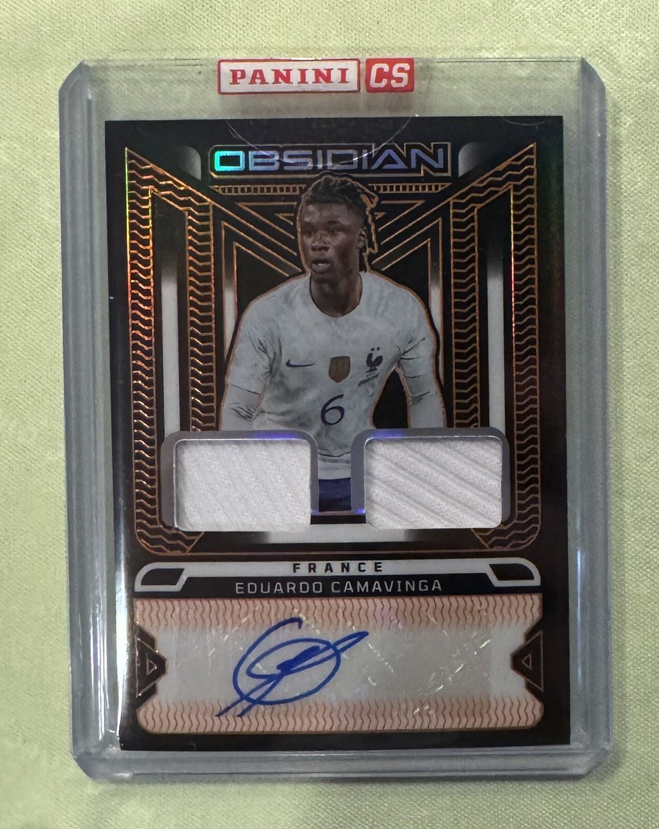 EDUARDO CAMAVINGA 2022-23 Panini Obsidian Dual Jersey Ink Auto