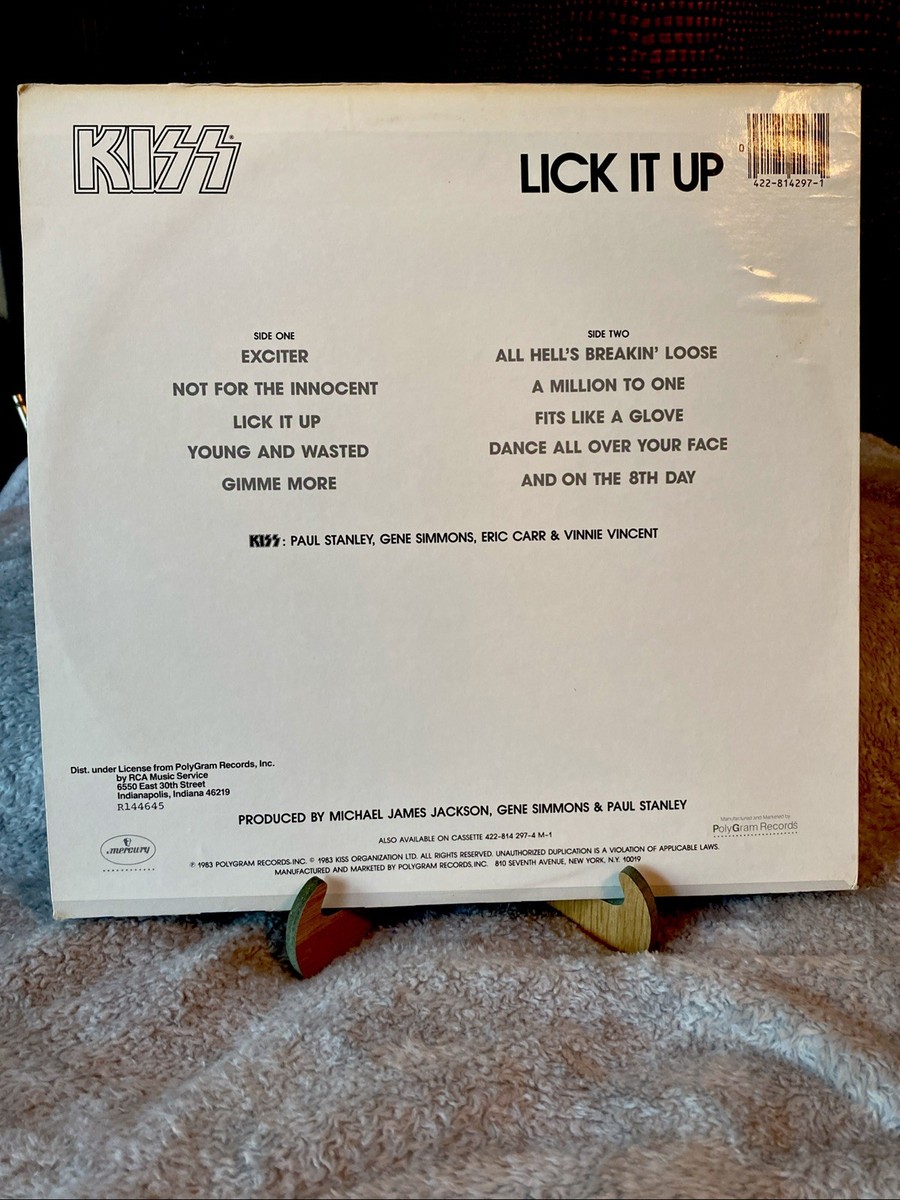 KISS LICK IT UP 1983 LP 1ST ISSUE Vinyl VG Mercury Record 422-814