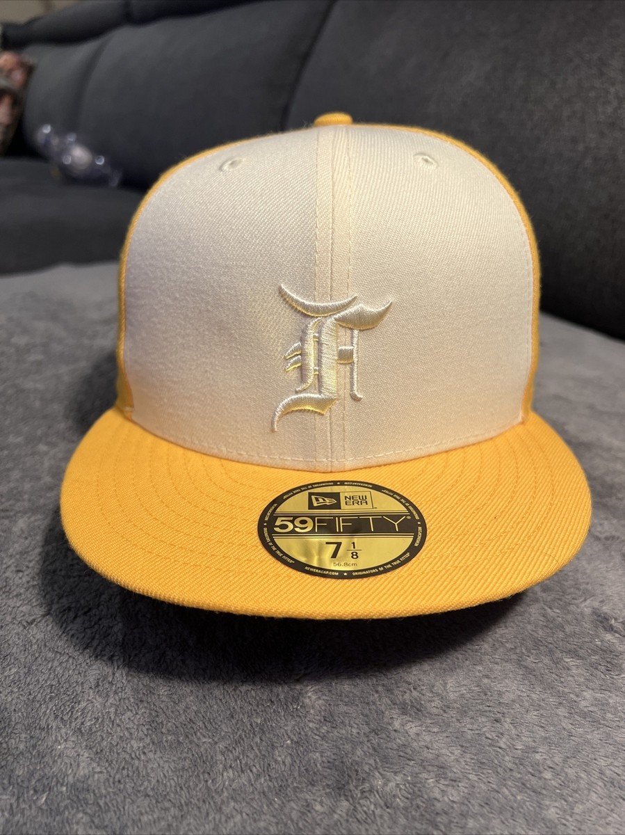 NEW ERA 59 FIFTY FOG FEAR OF GOD ESSENTIALS YELLOW IVORY FITTED