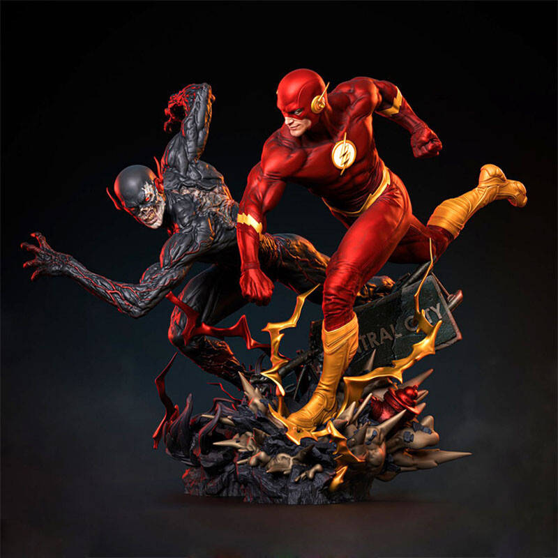 Flash vs Black Flash 3D print figure Model Kit Unpainted