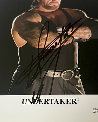 WWE THE UNDERTAKER P-897 SIGNED 8X10 ORIGINAL PROMO PHOTO WITH PSA