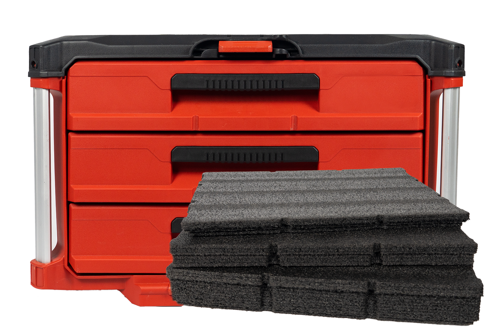 Milwaukee 48-22-8443 PACKOUT 3-Drawer Tool Box - Kaizen Foam