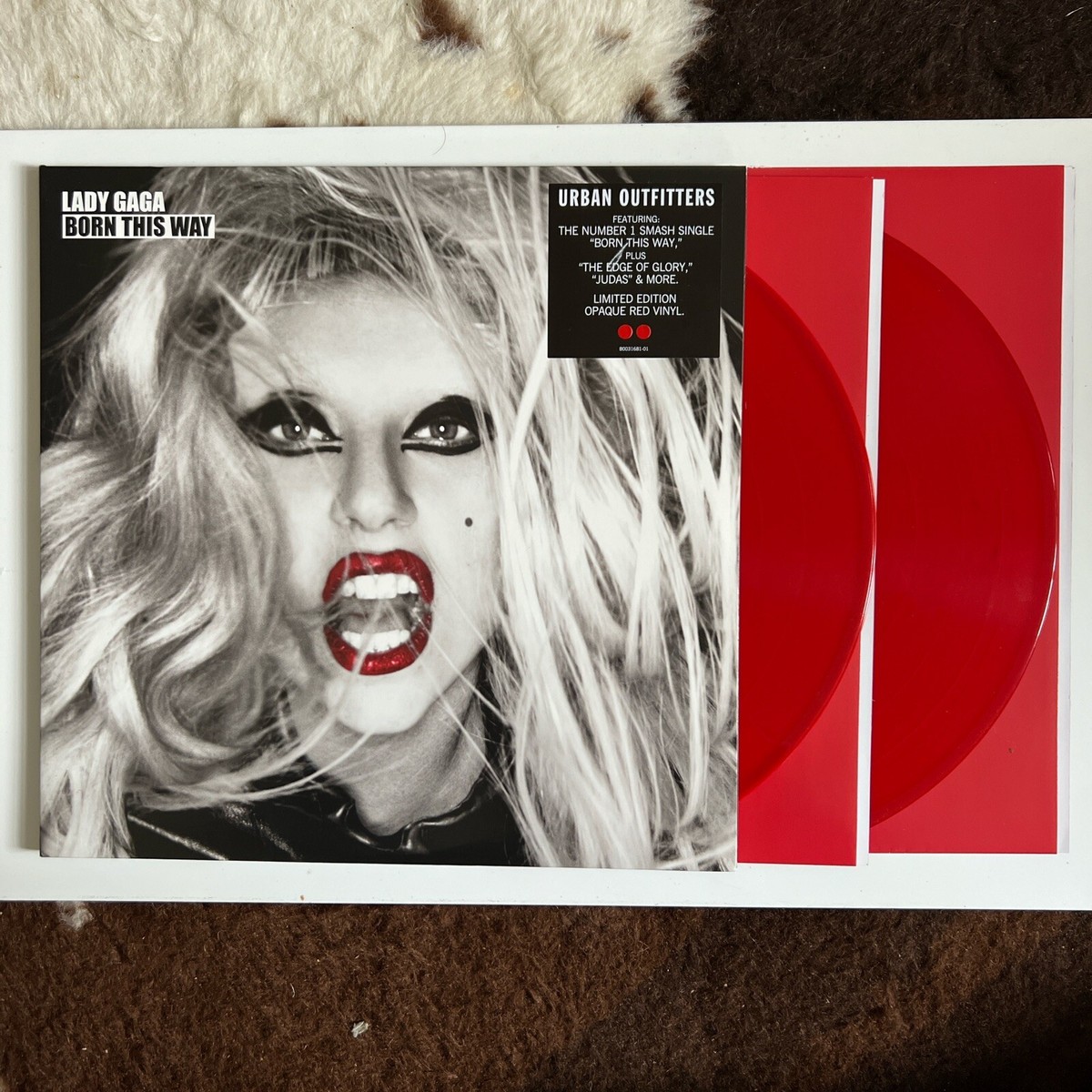 Lady Gaga Born This Way Red Vinyl Record Lp Urban Outfitters