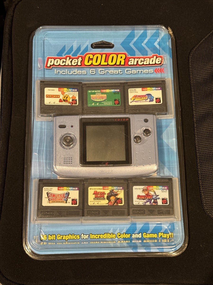 Neo Geo Pocket Color Arcade Console w/ 6 Games NEW Sealed