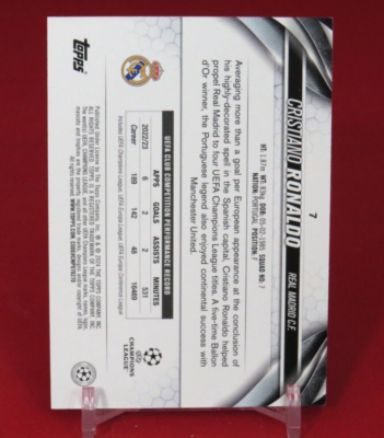 Cristiano Ronaldo SP Image Variation 2023-24 Topps UEFA Club