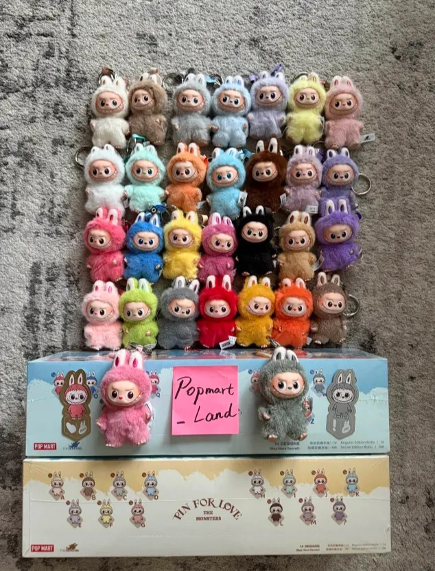 PopMart Labubu V4 The Monsters Pin for Love Series Plush Pendant