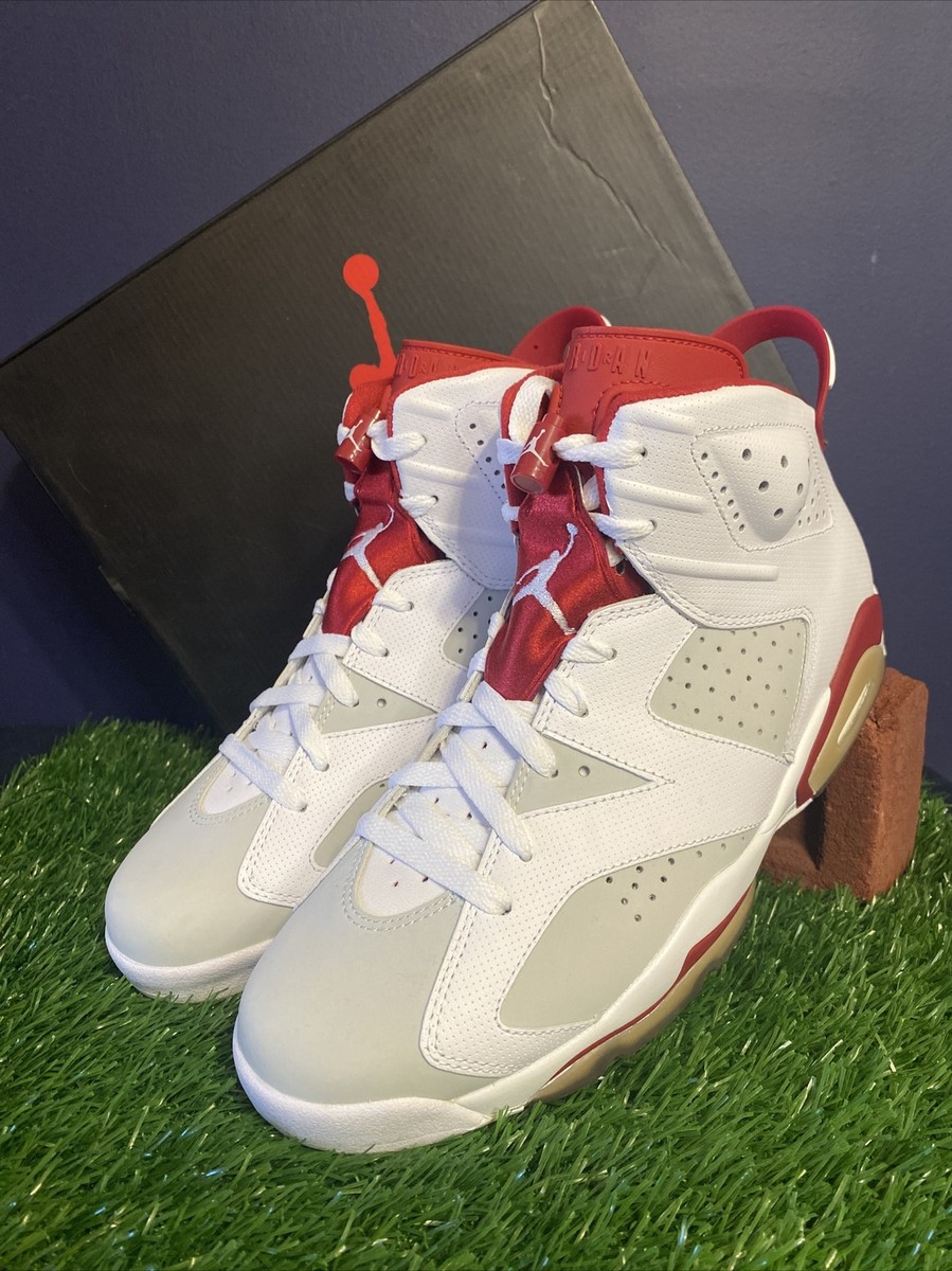 Air Jordan 6 Retro Alternate Mens 384664-113 White Gym Red