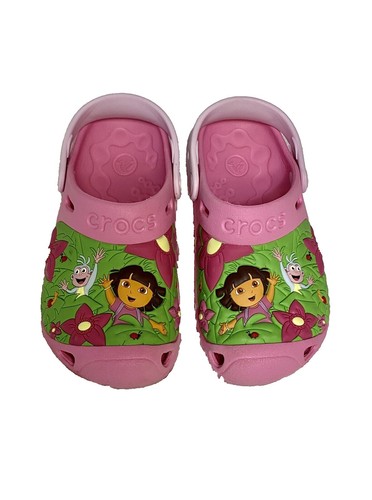 Toddler Girls Gel Shoes PINK GLITTER 6 Open Back CLOSED TOE Buckle