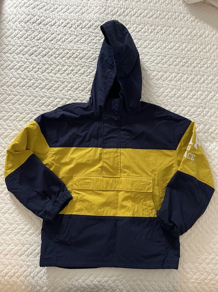 Palace x Gap Kids Windbreaker Size Large (10) Navy Yellow Jacket