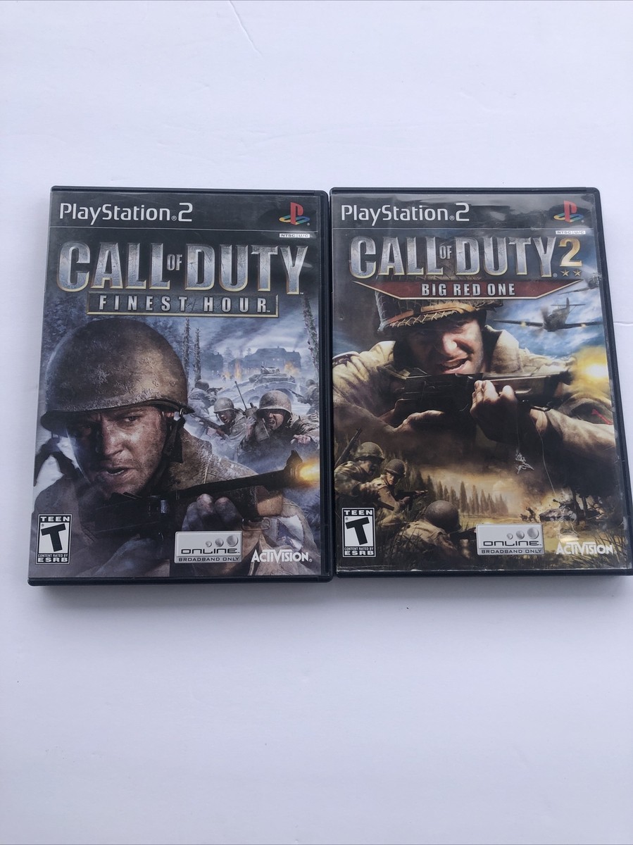 PS2 COD Finest Hour and Big Red One Video Game Lot Call of Duty