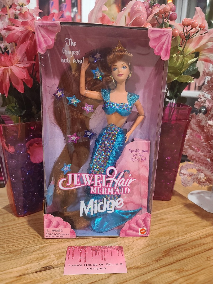 NEW! 1995 JEWEL HAIR MERMAID MIDGE BARBIE! | eBay