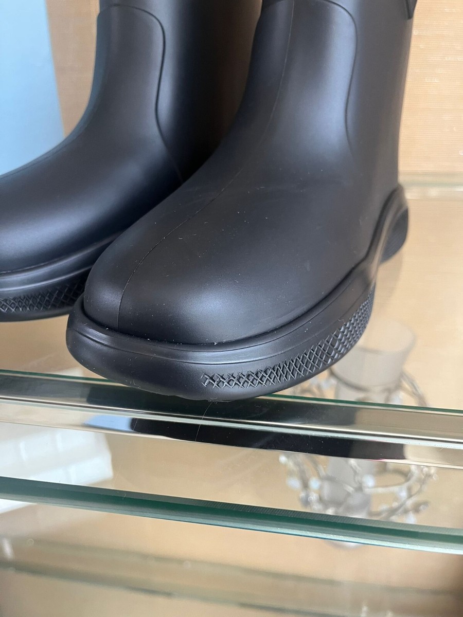 Prada , Triangle Stamp Logo Rain Boots in Black BNWB 36 | eBay