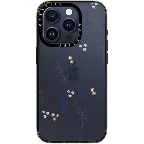 CASETiFY Compact iPhone 15 Pro Case 15 (6.1), Small blue flowers