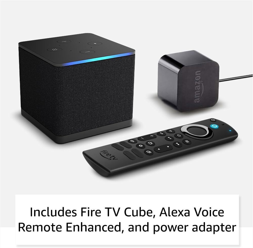 Fire TV Cube, Hands-Free Streaming Device with Alexa, Wi-Fi 6E, 4K