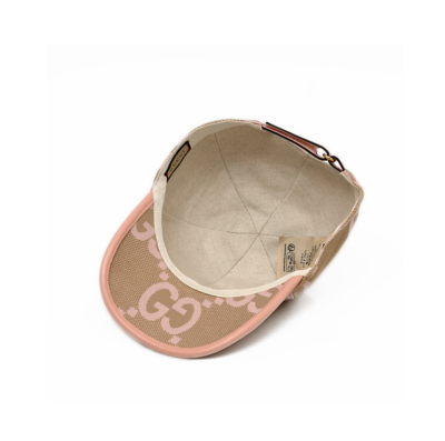 GUCCI Jumbo GG Hat Baseball size M 57~58cm Beige x Pink 735011