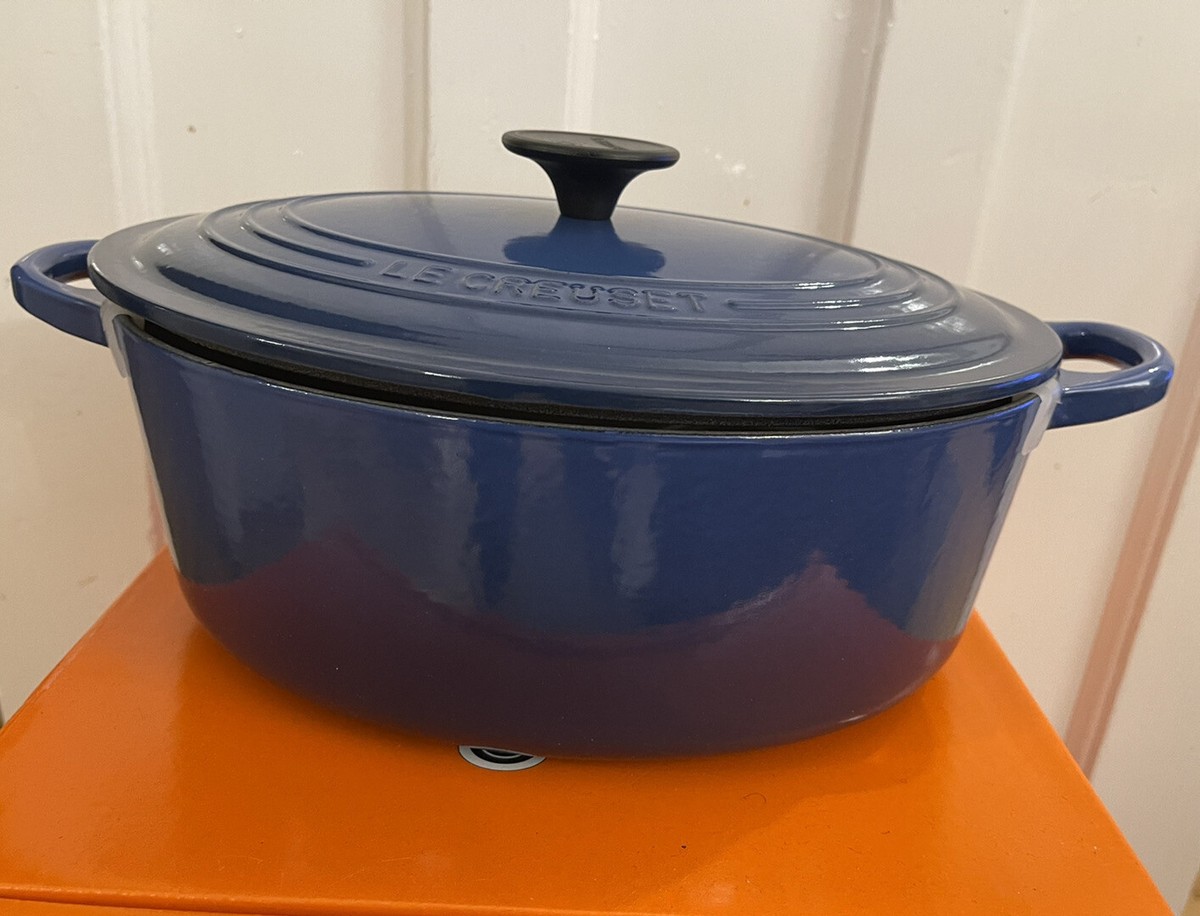 Le Creuset Cast Iron 29cm Oval Casserole - Cobalt (NEW IN BOX) | eBay