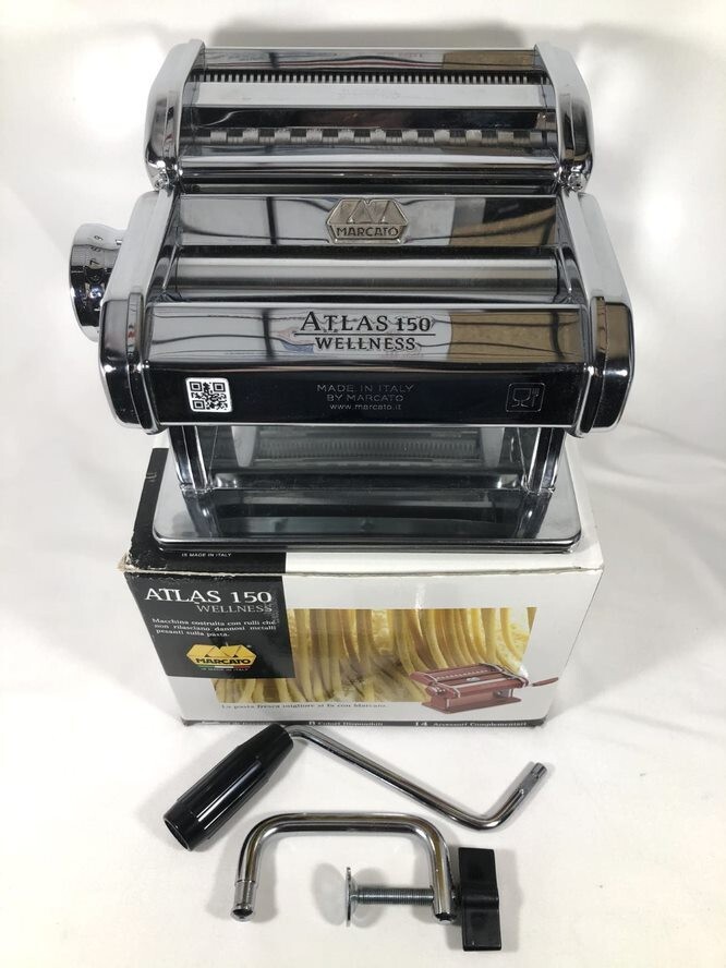 Marcato Atlas Wellness 150 DIY Pasta Maker Stainless Steel Manual