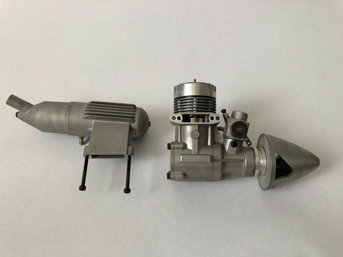 OS Max SF 46 RC Engine with Aluminum Spinner and Muffler