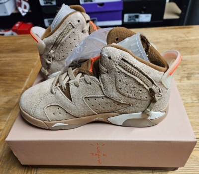 Travis Scott Air Jordan 6 , Kids , Size UK 12.5 , 'British Khaki